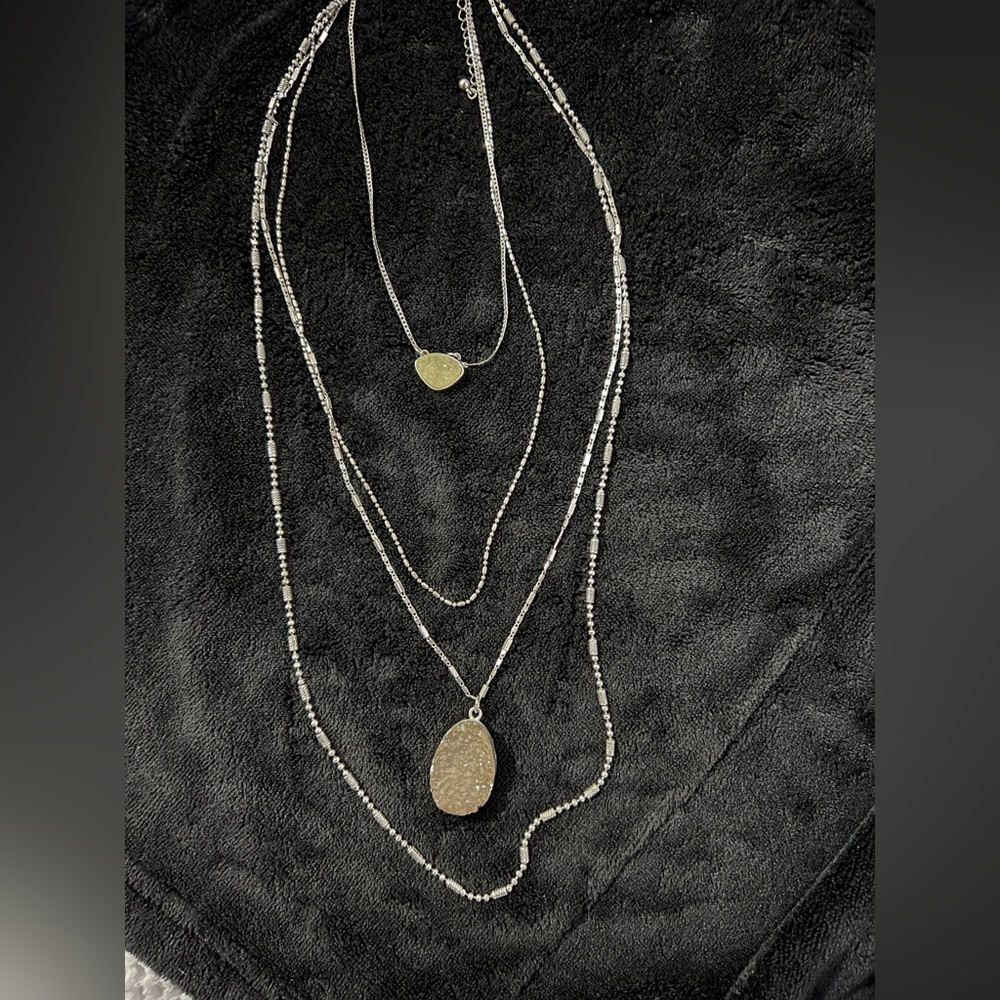 Shyanne | Multi Strand Druzy Necklace